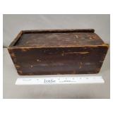(1) Antique Wooden Candle Box