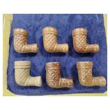 (6) Antique Clay Tobacco Pipes