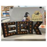 Halloween Lot, Lighted ï¿½EEKï¿½, Ceramic Pumpkins,