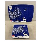 Handpainted Snack Plates & Platter