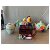 (4) Decorative Teapots