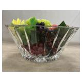Lead Crystal Bowl With Faux Fruit