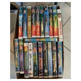 Box Lot Full Of Childrenï¿½s VHS Tapes