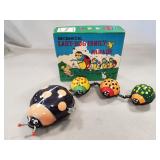Vintage Mechanical Lady-Bug Family Parade Wind-Up
