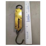 (1) Vintage Brass Spring Scale