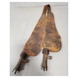 Civil War Era Leather & Brass Double Shot Pouch
