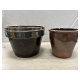 Stoneware Planter, Redware Crock