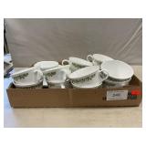 (14) Corelle Coffee Cups, (2) Saucers