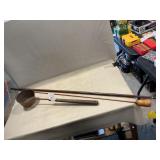 Early Rifle Cleaning Rods, Copper Water Ladle