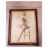 (1) Vintage Framed Photograph Of "Marilyn Monroe"