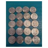 (20) U.S. Eisenhower One Dollar Coins