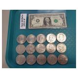 (15) U.S. Eisenhower One Dollar Coins & (1) U.S.
