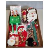 Tray Of Assorted Christmas Decorations, Trinkets