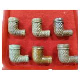(6) Antique Clay Tobacco Pipes