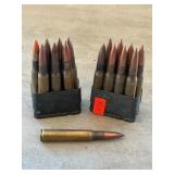 (16) Rounds Of 7.62 Military Ammo In Clips