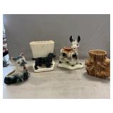 Haeger Bear Pair, Diamond Pottery Burro, Robinson