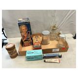 Oil Lamp, Hoosier CabinetJars, Vintage Products