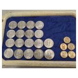 (18) U.S. Eisenhower One Dollar Coins & (5)