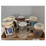(6) Assorted Steins