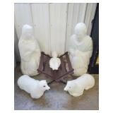 (6) Piece Blow Mold Nativity Set
