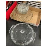 Anchor Hocking Casserole, Hazel Atlas Plates &