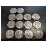 (14) U.S. Kennedy Half Dollar Coins