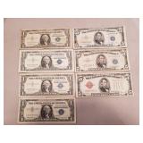 (4) U.S. Silver Certificate One Dollar Bills, (2)