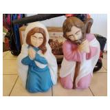 (2) Blow Molds "Mary & Joseph" (27" Tall)
