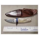 (1) Costom Fixed-Blade Knife w/ Leather Sheath