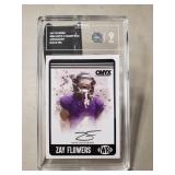 (1) Graded Zay Flowers Autographed NFL Football