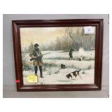 1901 Rabbit Hunting Print, 20ï¿½ x 16.5ï¿½