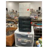 (3) Plastic Drawered Organizers