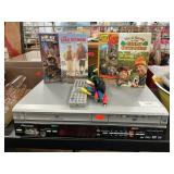 Pioneer DVD/VHS Combo With (4) VHS Tapes, Remote