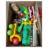 Box Of Assorted Childrens Toys & Books