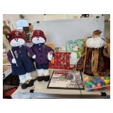 Box Of Assorted Christmas Decorations & More