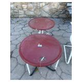 (2) Outdoor Metal Side Tables