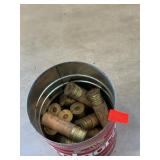 Can With Vintage 16 Gauge Shotgun Shells