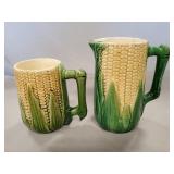 (2) Vintage McCoy Pottery Pitchers (5.5" & 7"