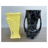 McCoy Art-Deco Winged Vase (Cracked), Brush McCoy