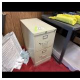 HON 2 Drawer Metal Locking Filing Cabinet Beige