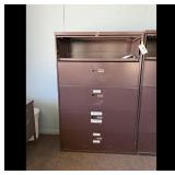 Brown Multi Drawer Lateral File Cabinet Set