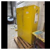 Yellow Flammable Storage Cabinet Used