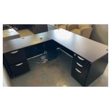 ft Dark Brown Office Desk As Is