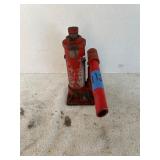 Red Bottle Jack With Lever