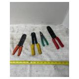 Four Electrical Wire Stripper Tools
