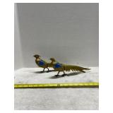 Brass Pheasant Rooster and Hen Pair