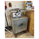 Craftsman Table Saw on Metal-Wheeled Cabinet