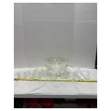 Eight-Piece Glass Punch Bowl Set with Ladle