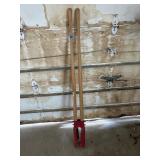 Wood-Handled Post Hole Digger