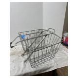 Dual-Sided Metal Bicycle Carrier Basket